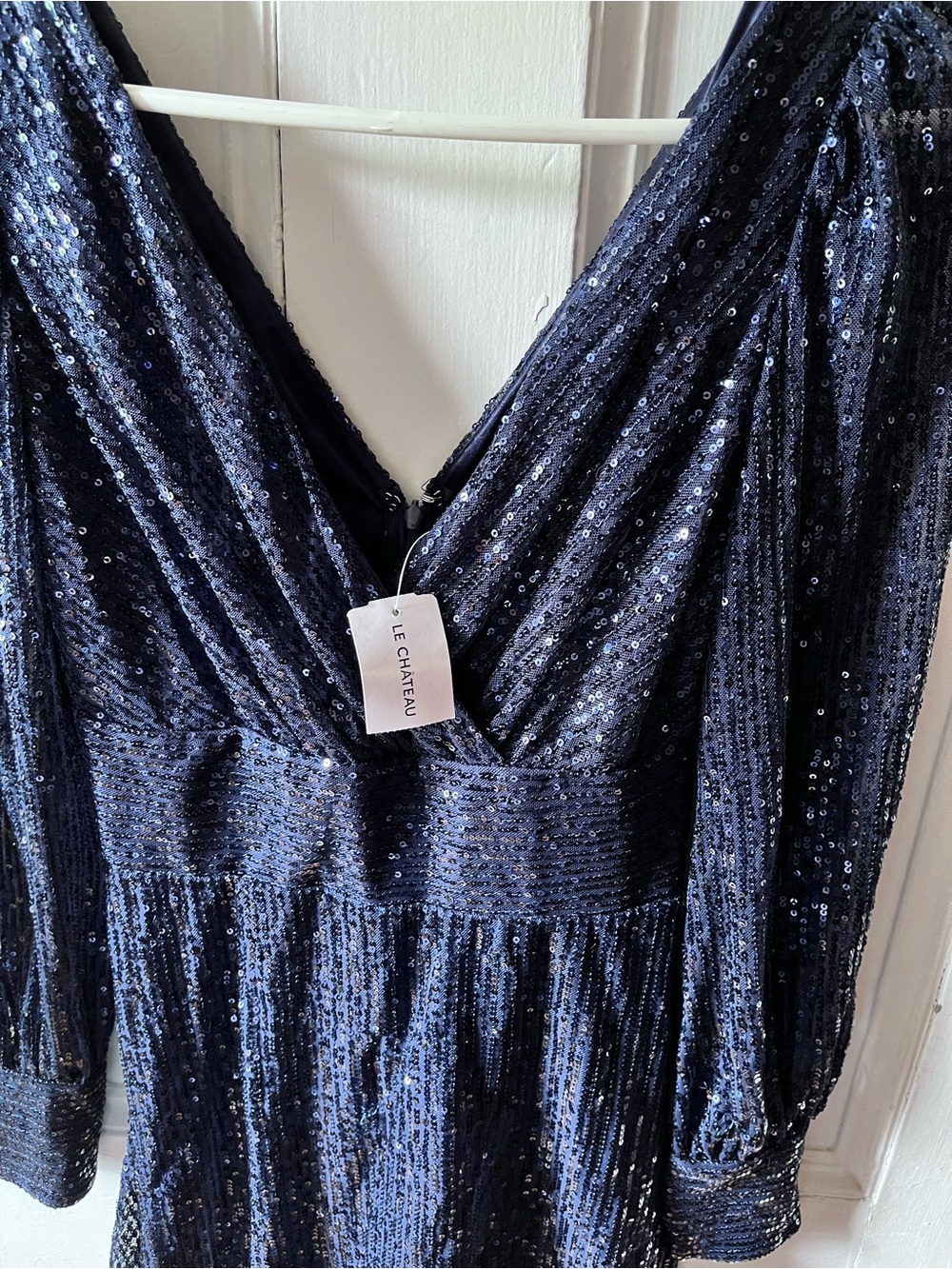 Le Chateau Sequinned Navy
Blue Cocktail Dress size Small - Picture 2 of 9